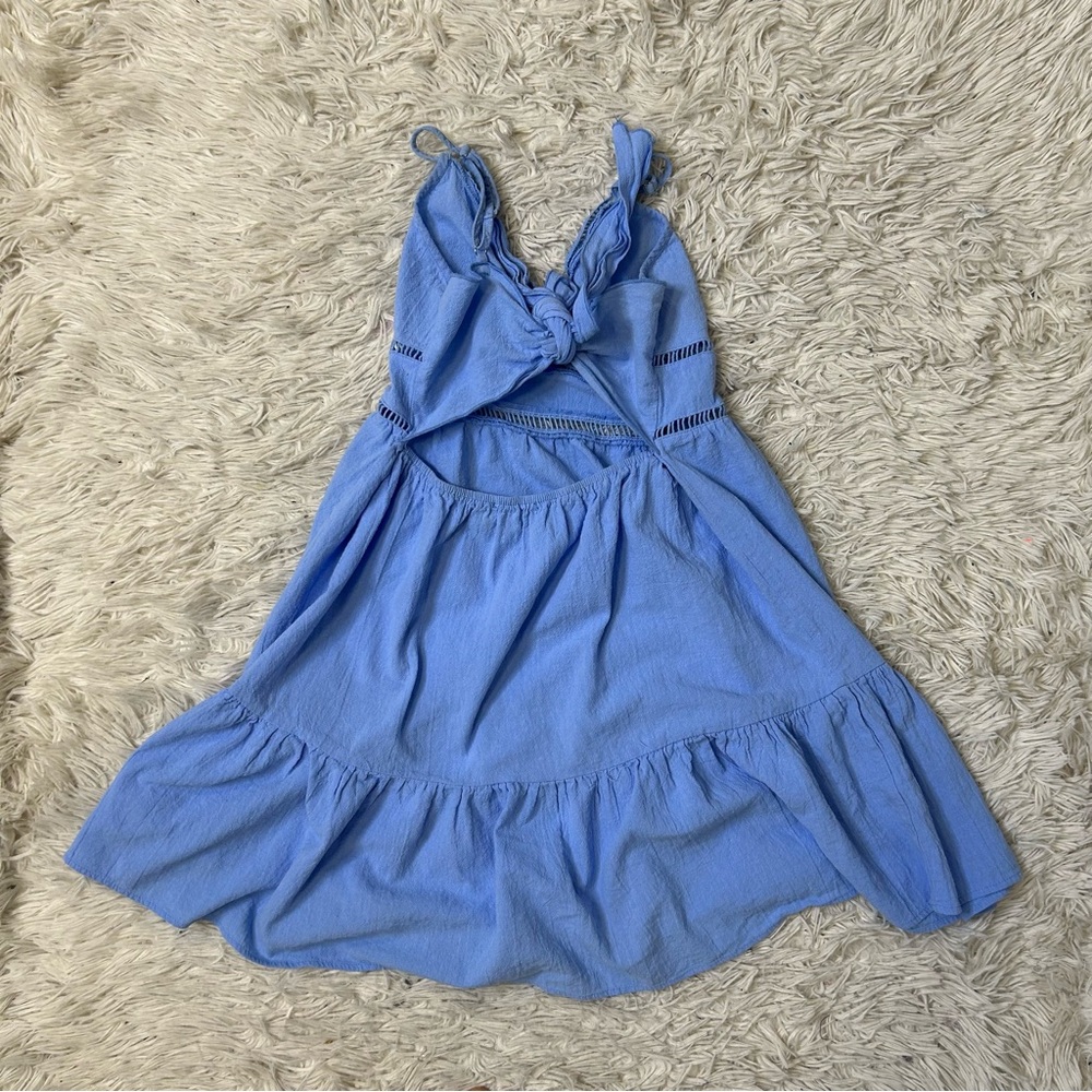 ◾️Cider Bowknot Babydoll Mini Dress - Picture 3 of 6